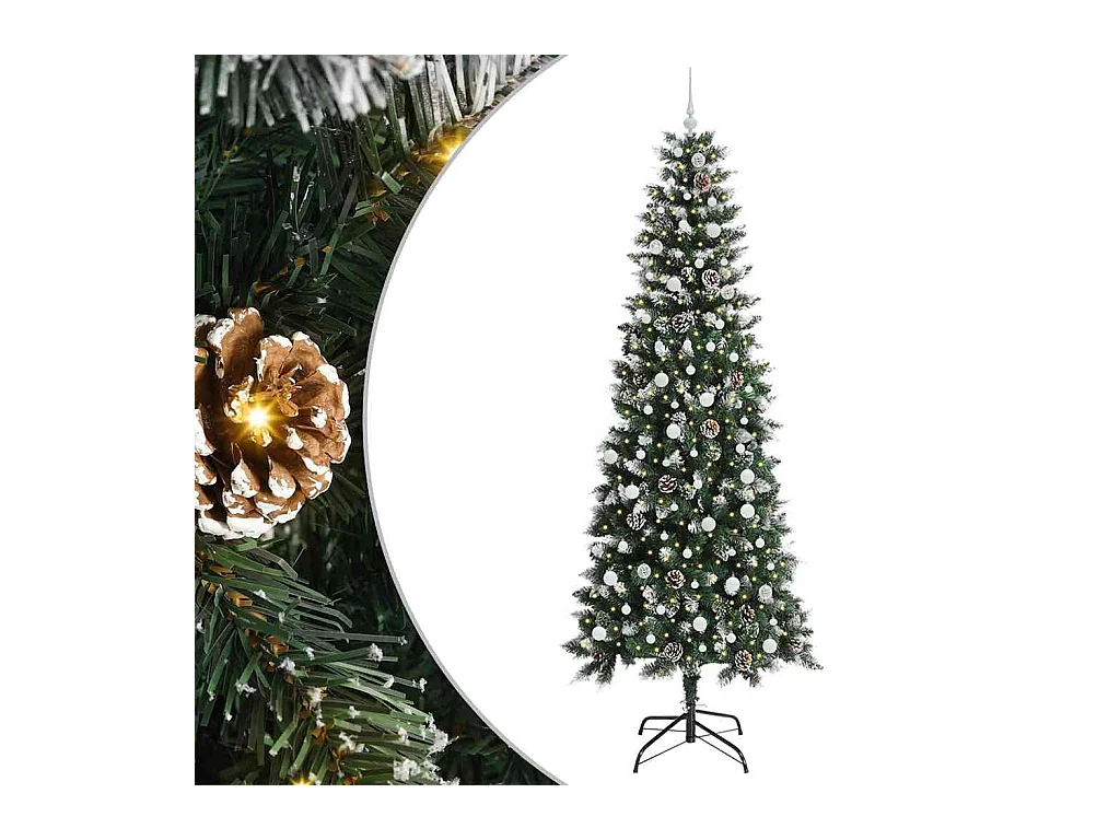 Sapin de Noël artificiel avec 300 LED Vert 96 x 96 x 240 cm