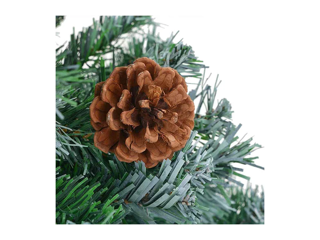 Árvore de Natal Artificial com 300 LEDs Verde 210 cm PVC e Aço