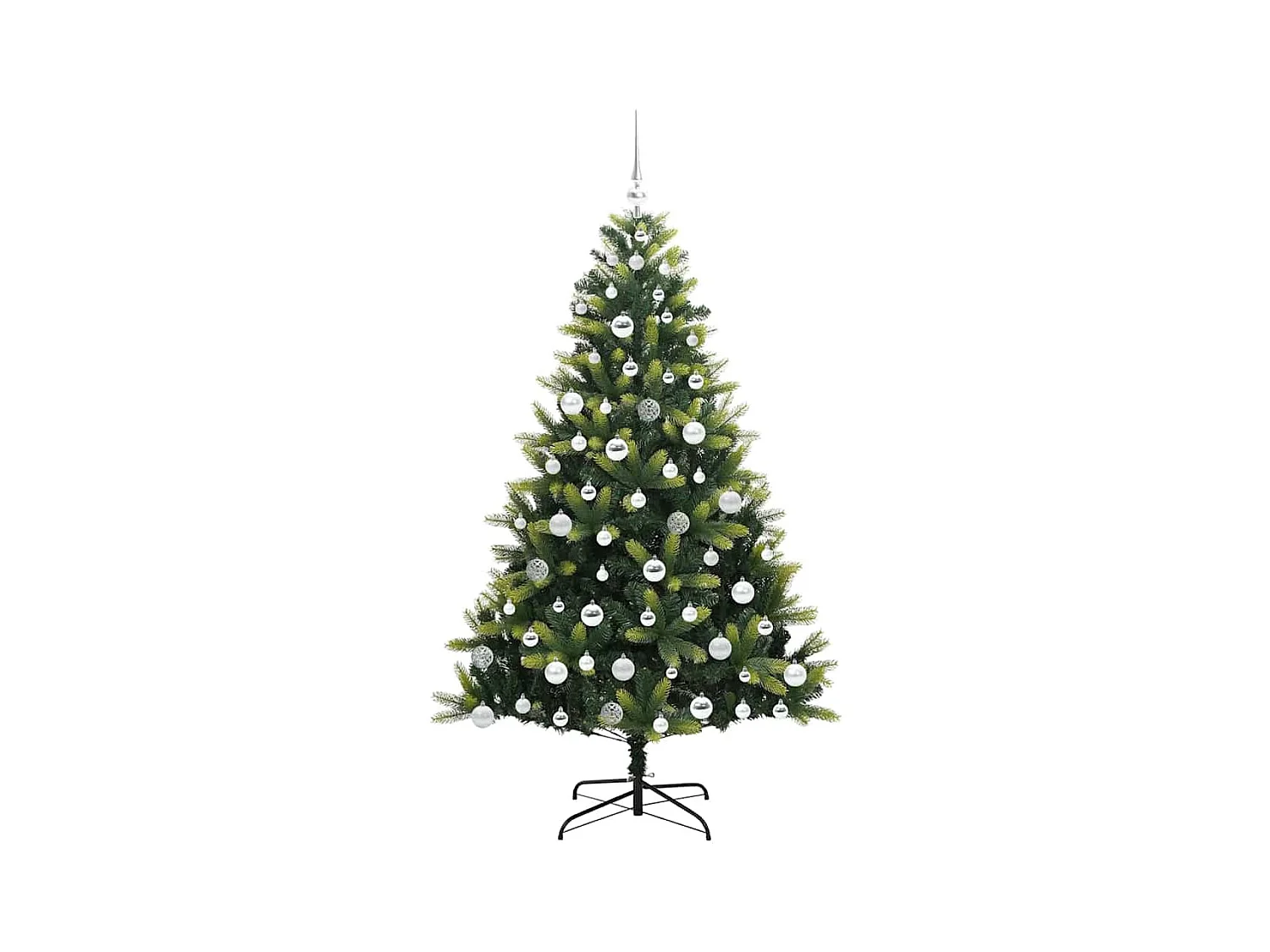 Árbol de Navidad Artificial Plegable 300 LEDs Verde 180 cm