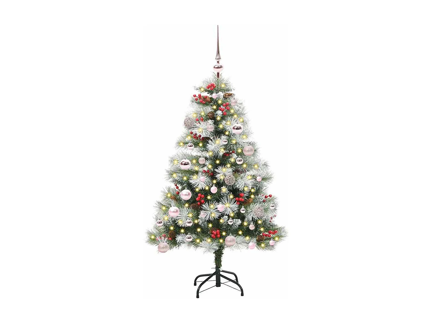 Sapin de Noël artificiel Vert et blanc 150 cm