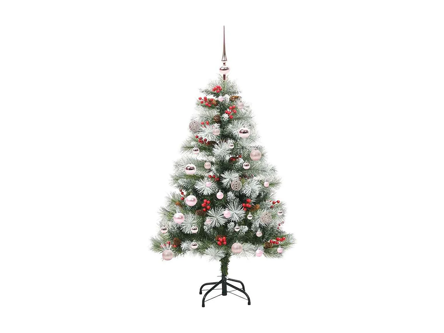 Sapin de Noël artificiel Vert et blanc 150 cm