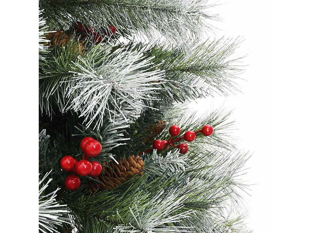 Sapin de Noël artificiel Vert et blanc 150 cm