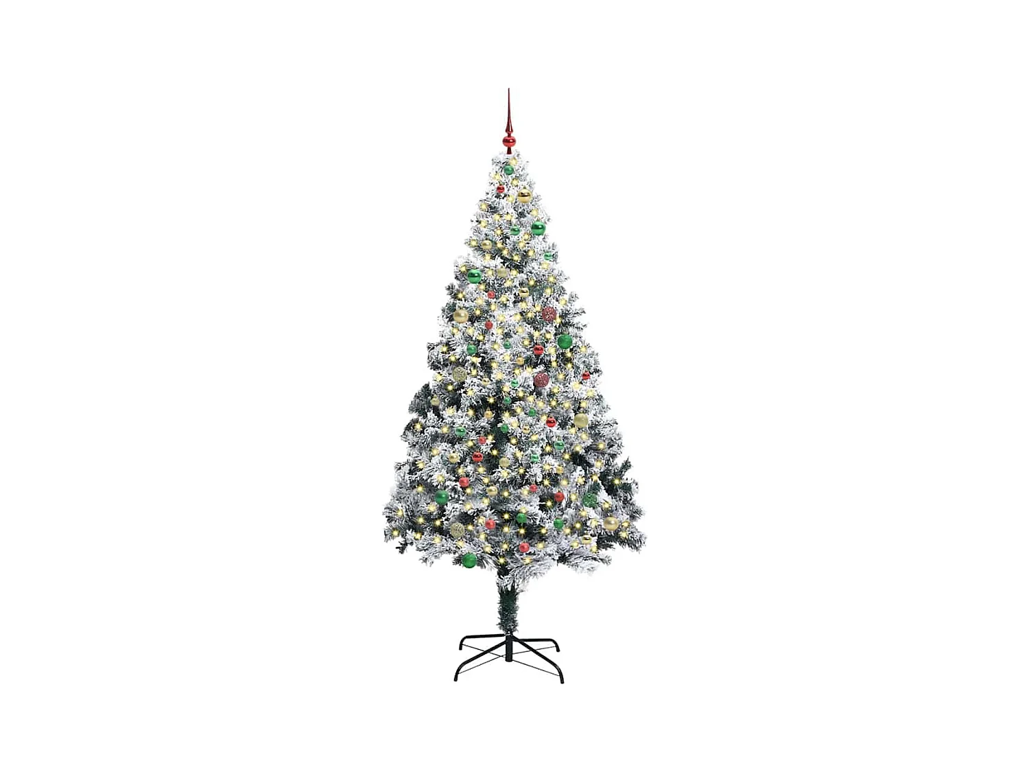 Árbol de Navidad artificial Verde 240 cm PVC y Acero y Plástico