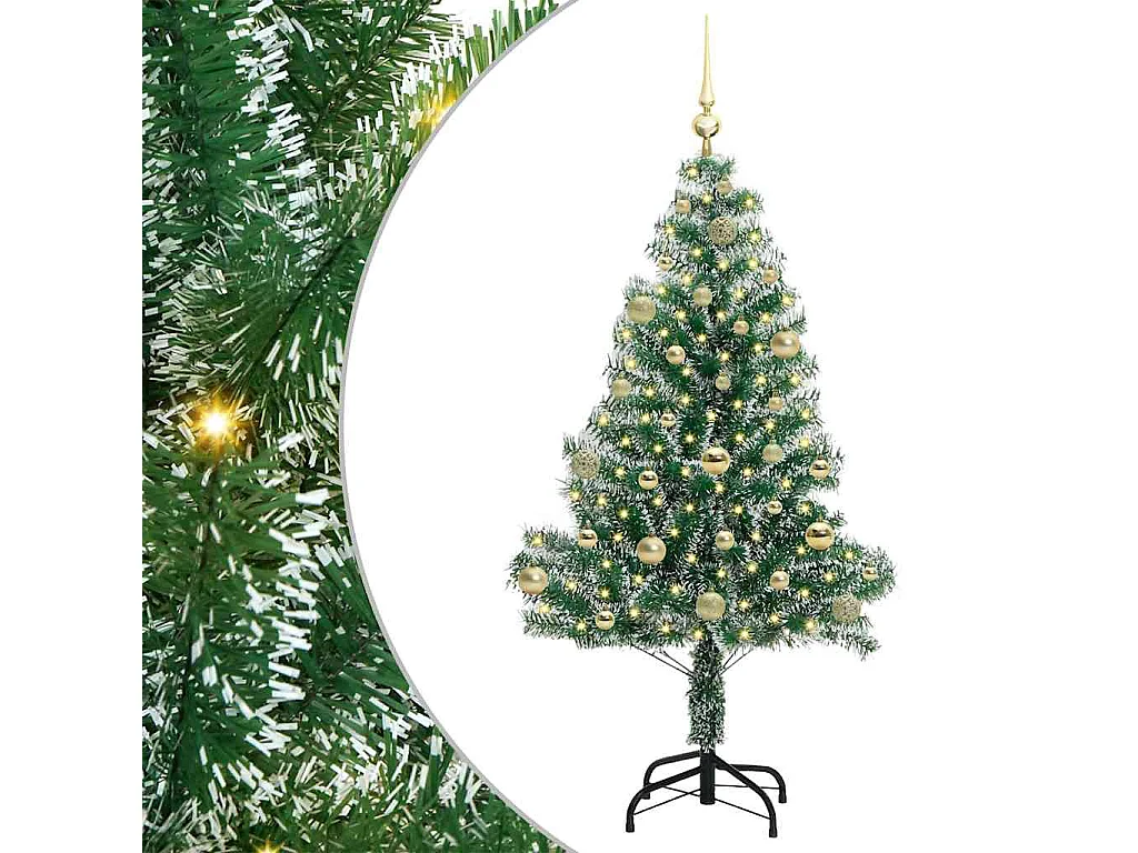 Arbre de Noël artificiel floconné de neige avec lumière LED