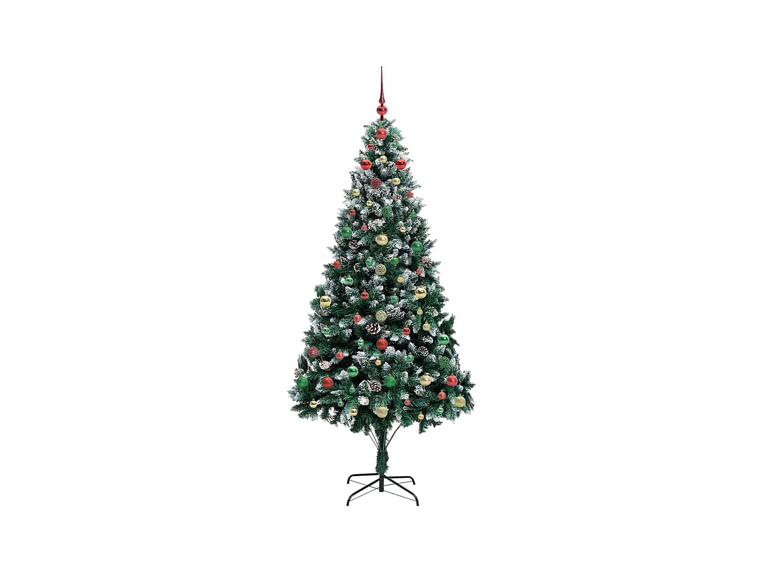 Árbol de Navidad artificial Verde 240 cm PVC y Acero y Plástico