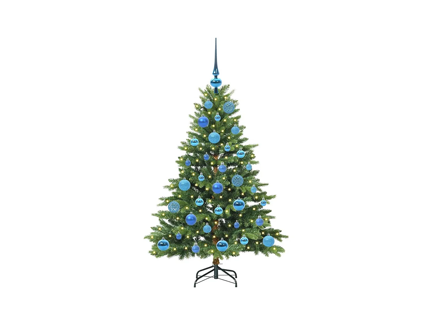Árbol de Navidad artificial con 150 LED Verde 120 cm PE y PVC