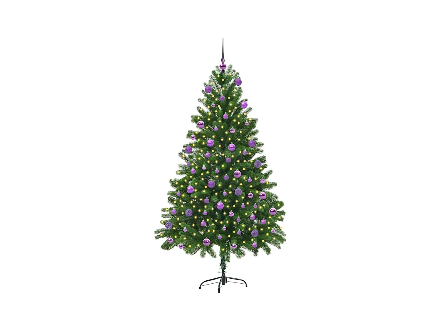 Sapin de Noël avec 300 LED avec support Vert 180 cm PE