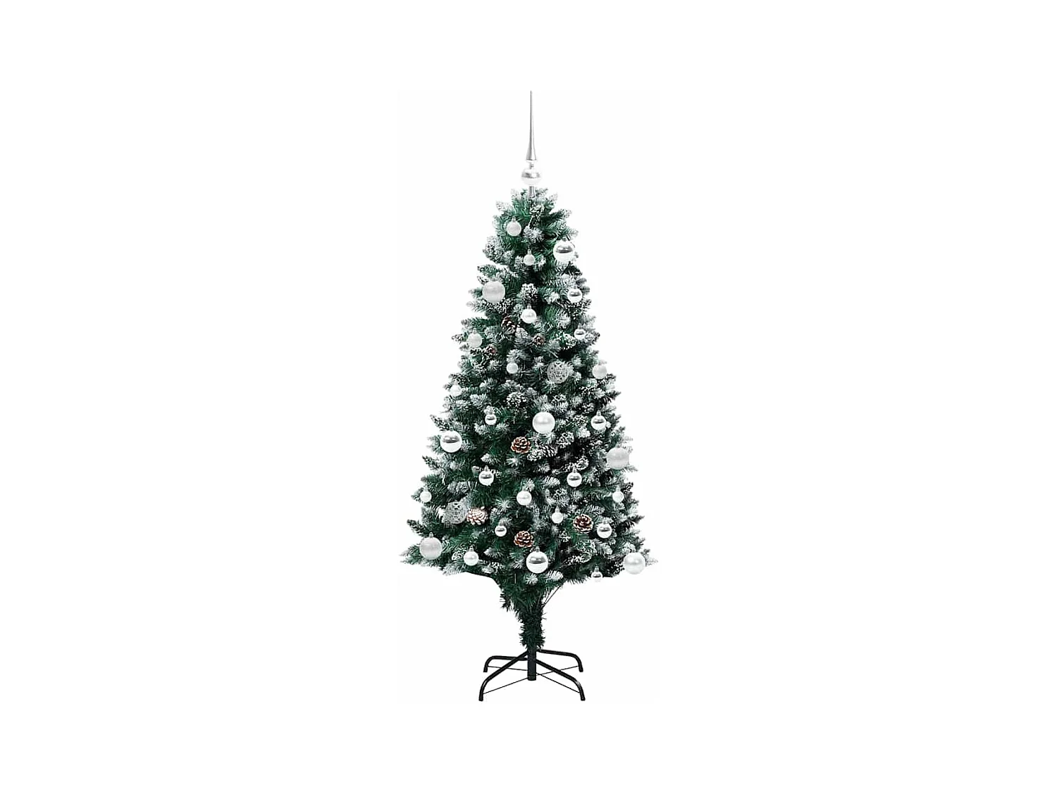 Árbol de Navidad artificial Verde 150 cm PVC y Acero y Plástico