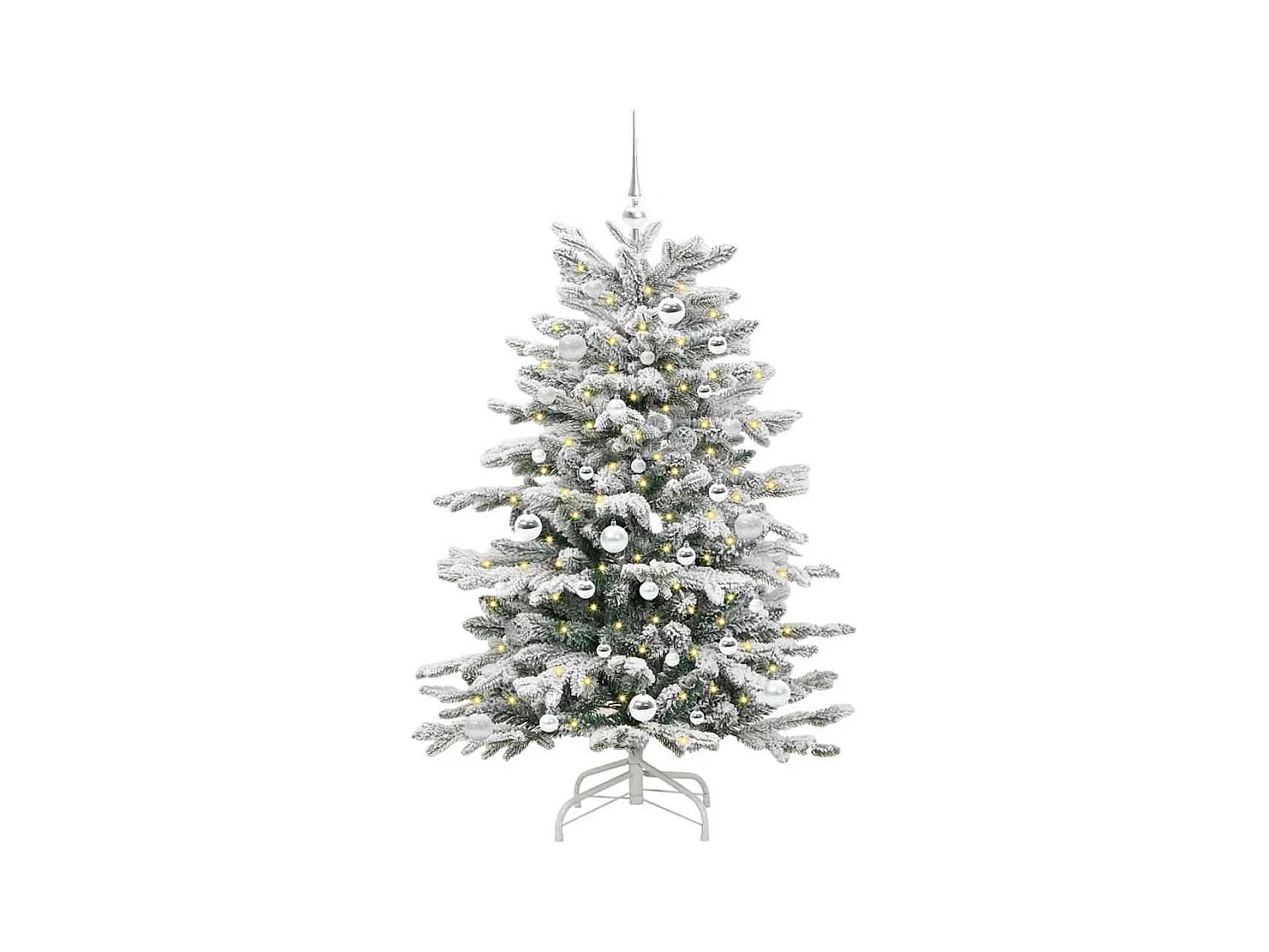 Sapin de Noël Artificiel à Branches Articulées Blanc 150 cm