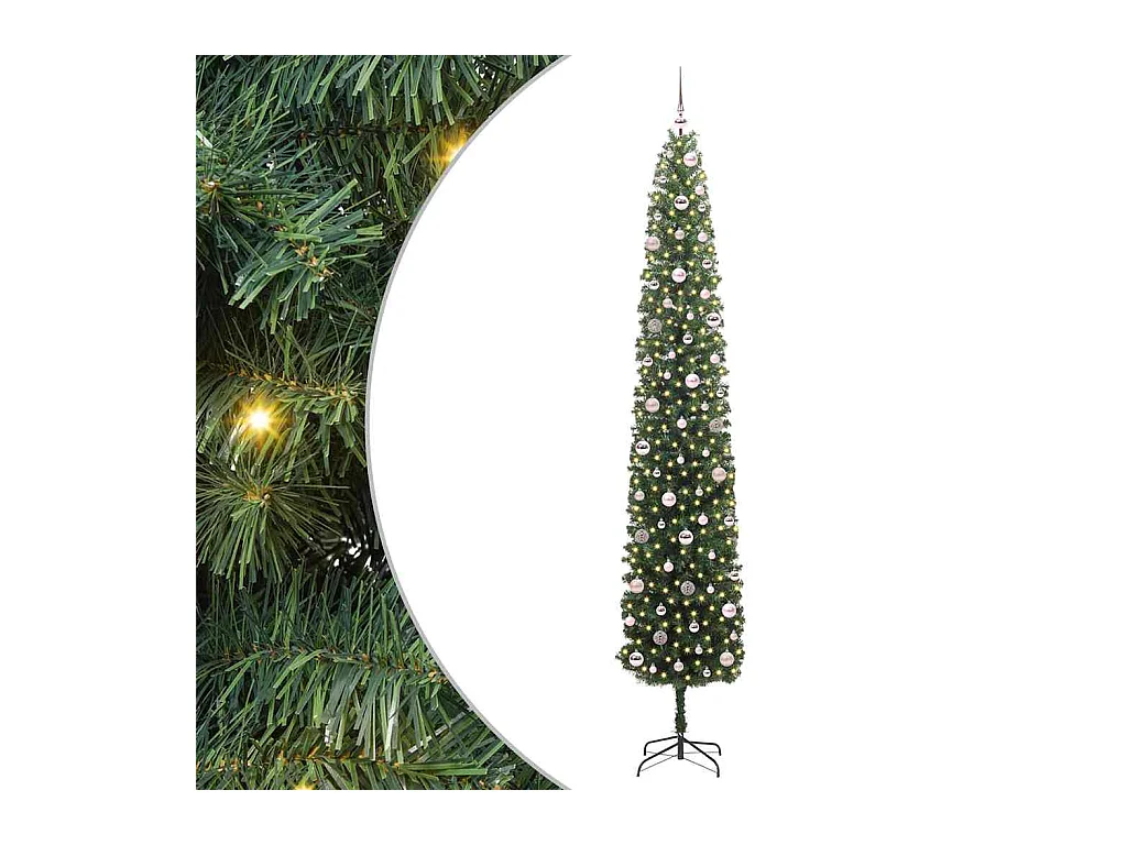 Árbol de Navidad artificial Verde 270 cm PVC, Acero y Plástico