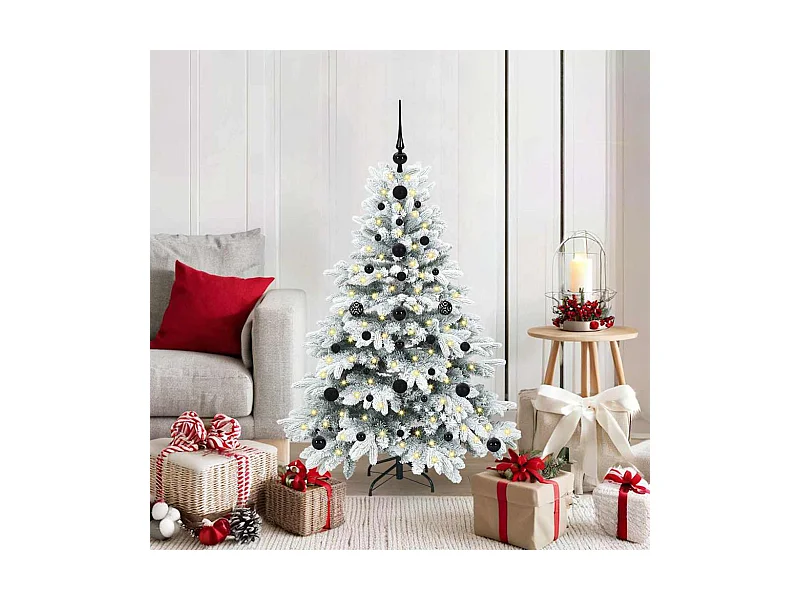 Sapin de Noël artificiel avec 150 LED Vert 120 cm PE et PVC