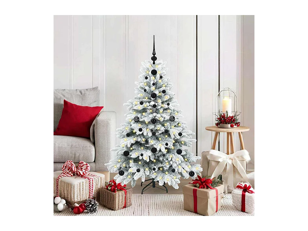 Sapin de Noël artificiel avec 150 LED Vert 120 cm PE et PVC