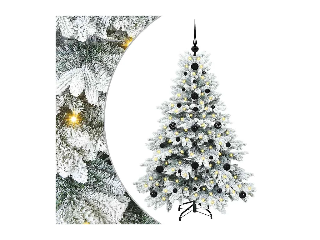 Sapin de Noël artificiel avec 150 LED Vert 120 cm PE et PVC