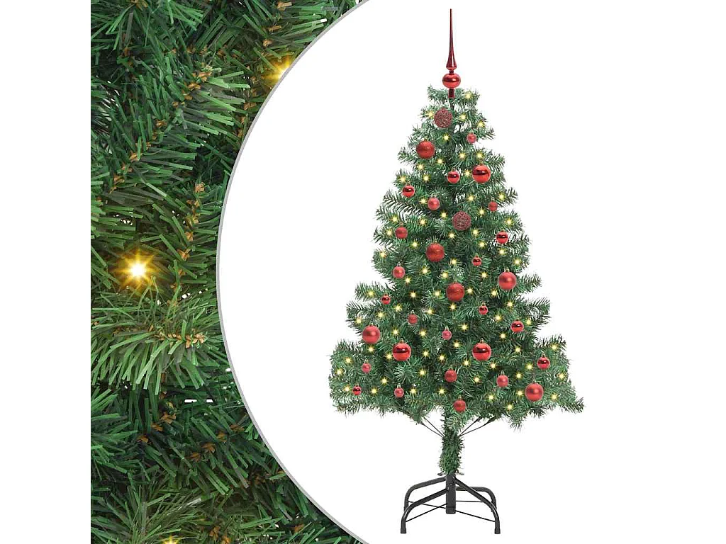 Kerstboom met 150 LED met standaard Groen 150 cm PVC