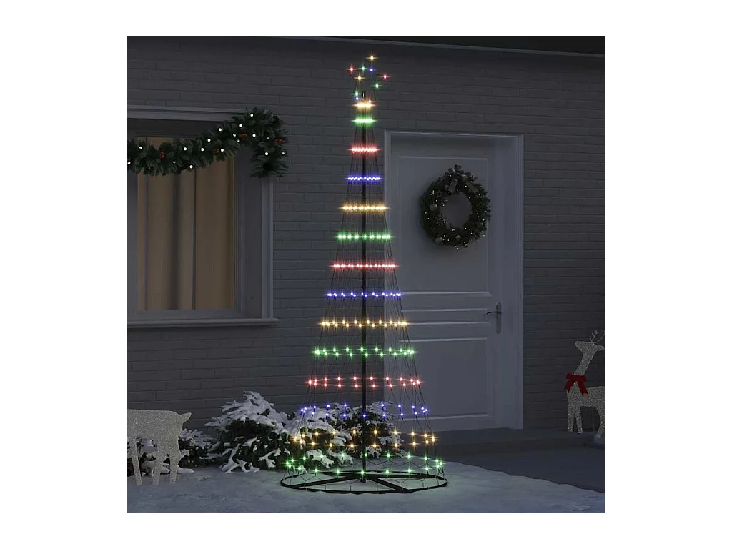 Arbre de Noël LED Multicolore 100 x 100 x 250 cm Métal