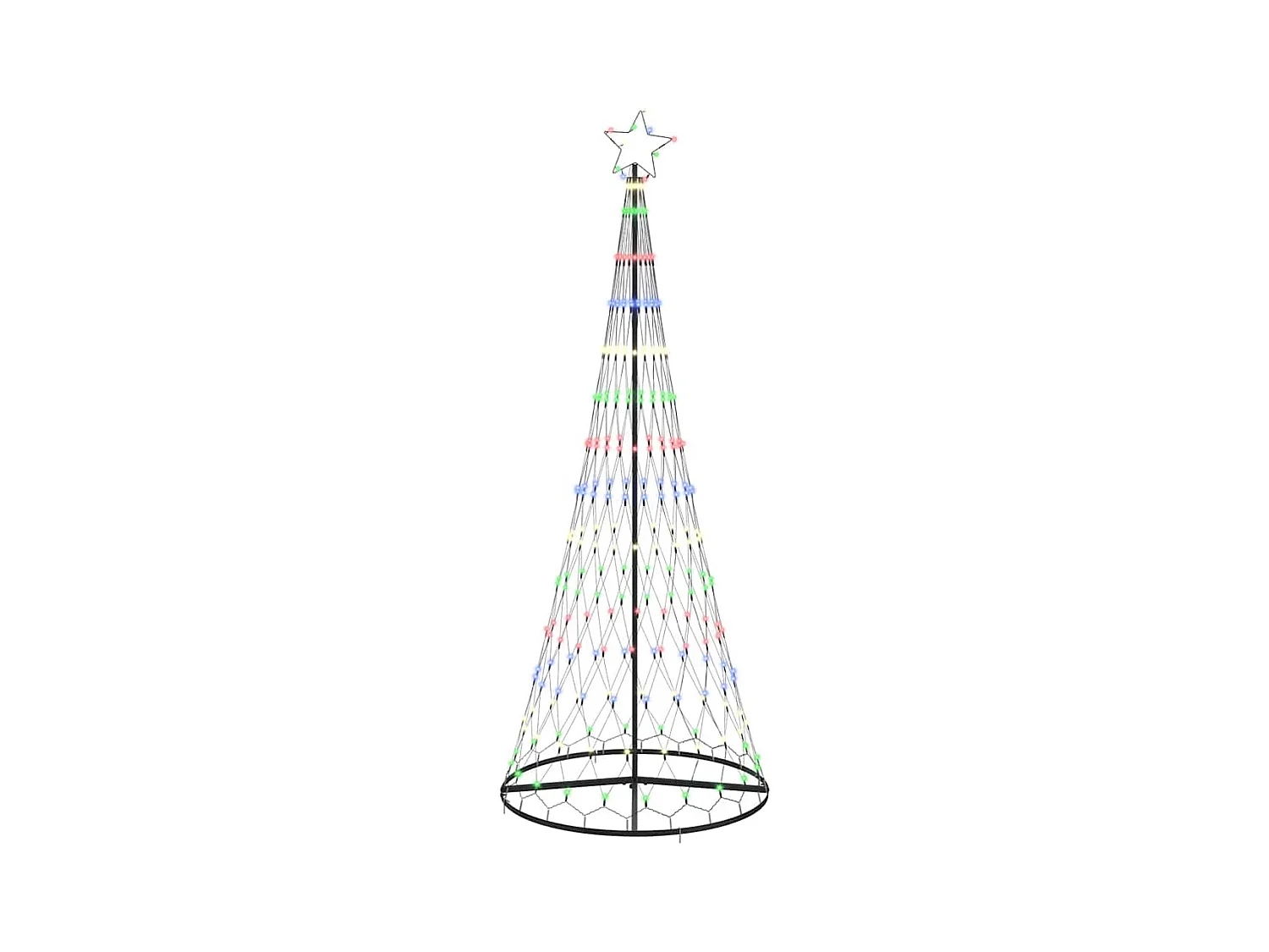 Arbre de Noël LED Multicolore 100 x 100 x 250 cm Métal