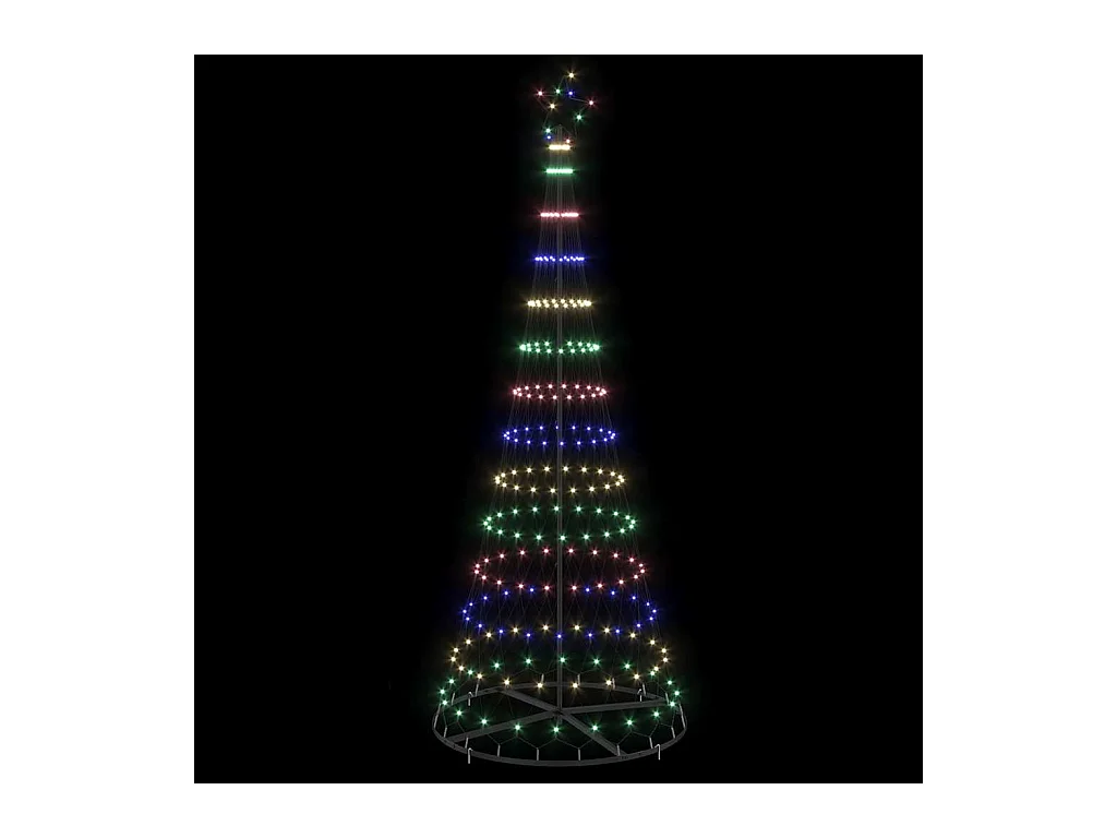 Arbre de Noël LED Multicolore 100 x 100 x 250 cm Métal