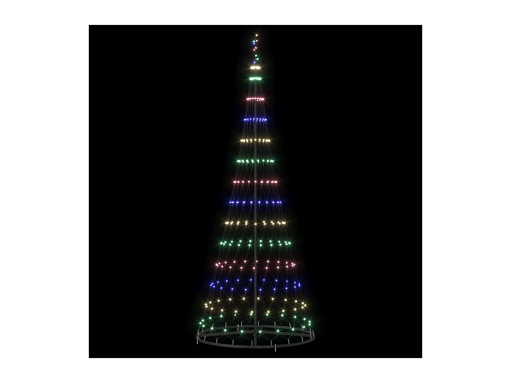Arbre de Noël LED Multicolore 100 x 100 x 250 cm Métal