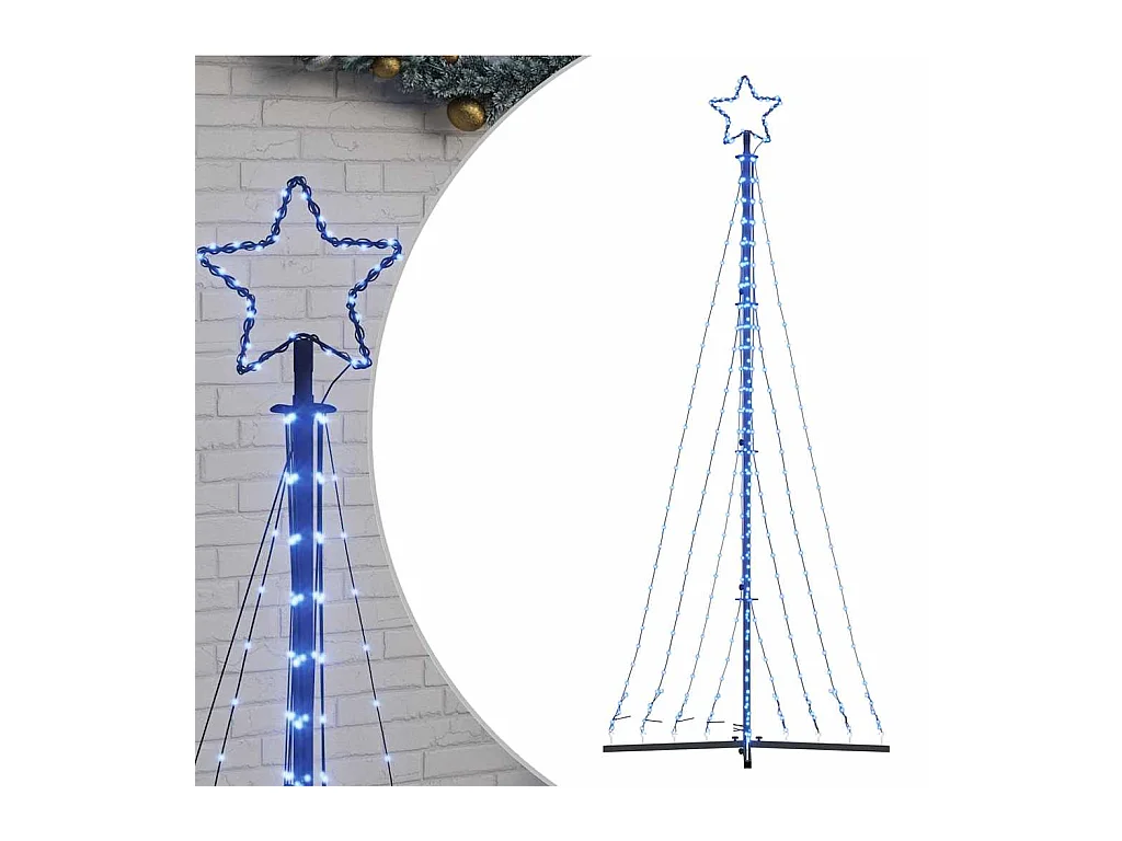 Sapin de Noël à LED 447 LED bleu 249 cm