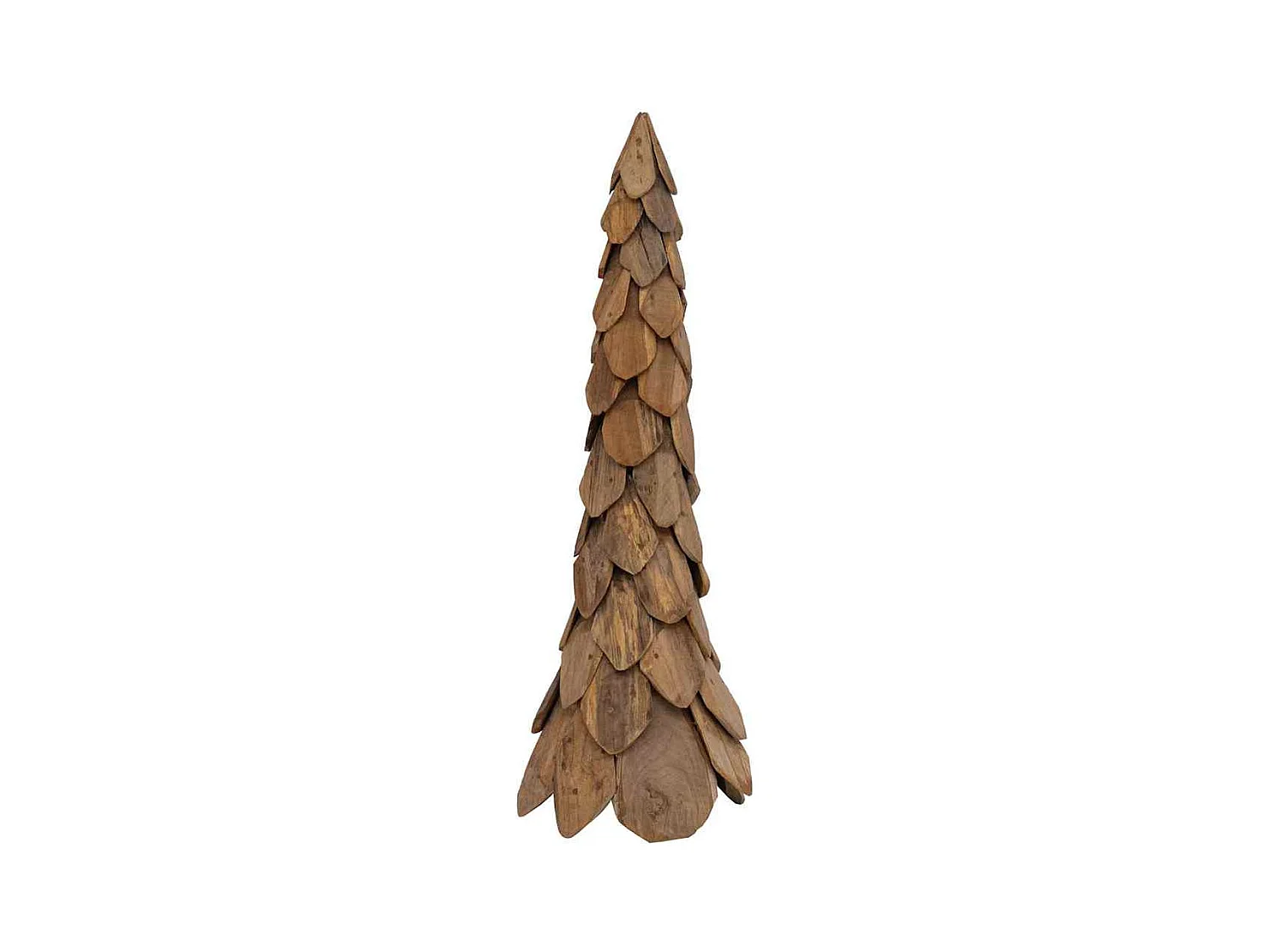 Sapin de Noël avec support Marron 110 cm Bois de teck solide