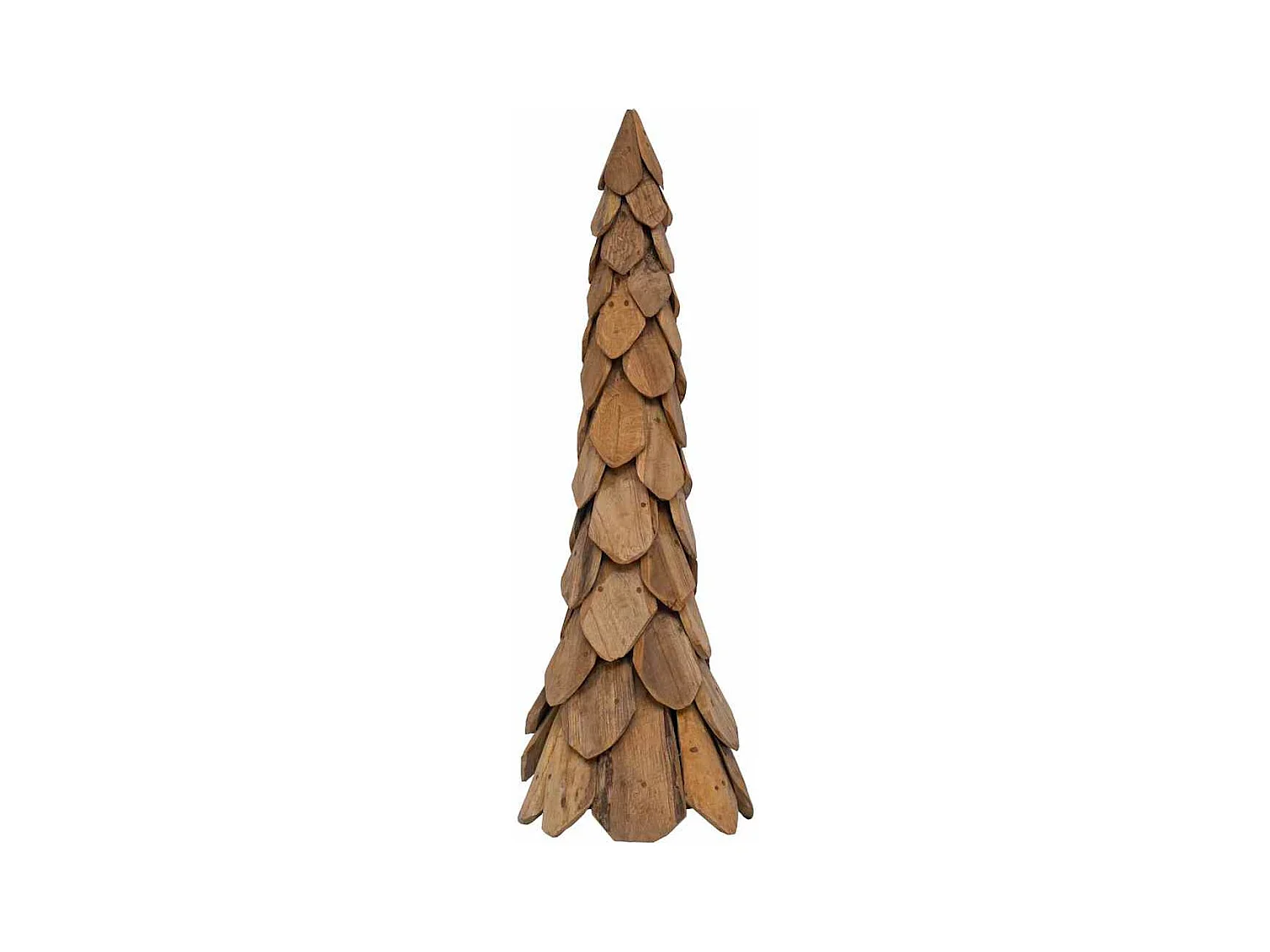 Sapin de Noël avec support Marron 110 cm Bois de teck solide
