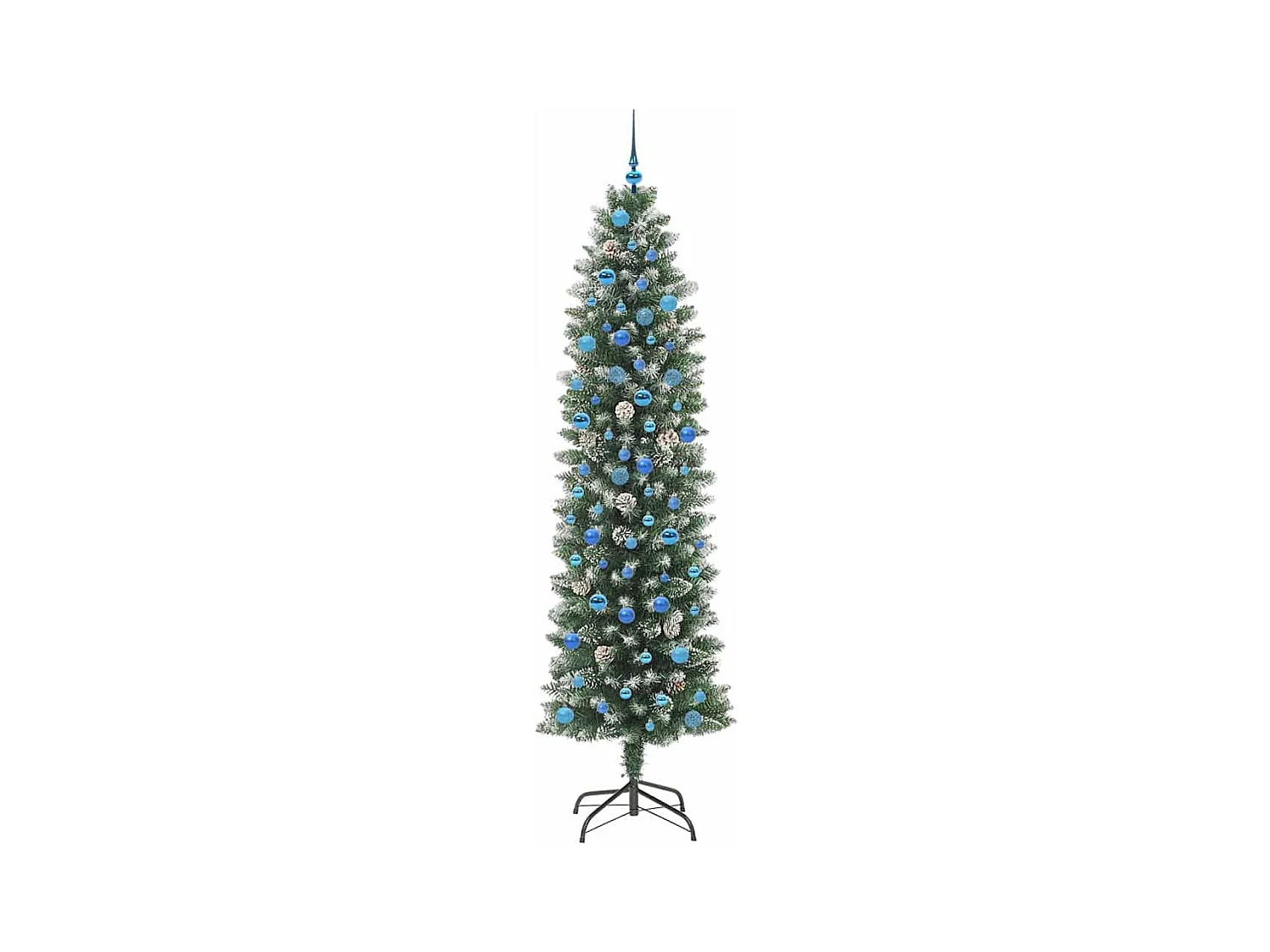 Arbre de Noël artificiel slim avec 300 LED Vert et blanc 240 cm