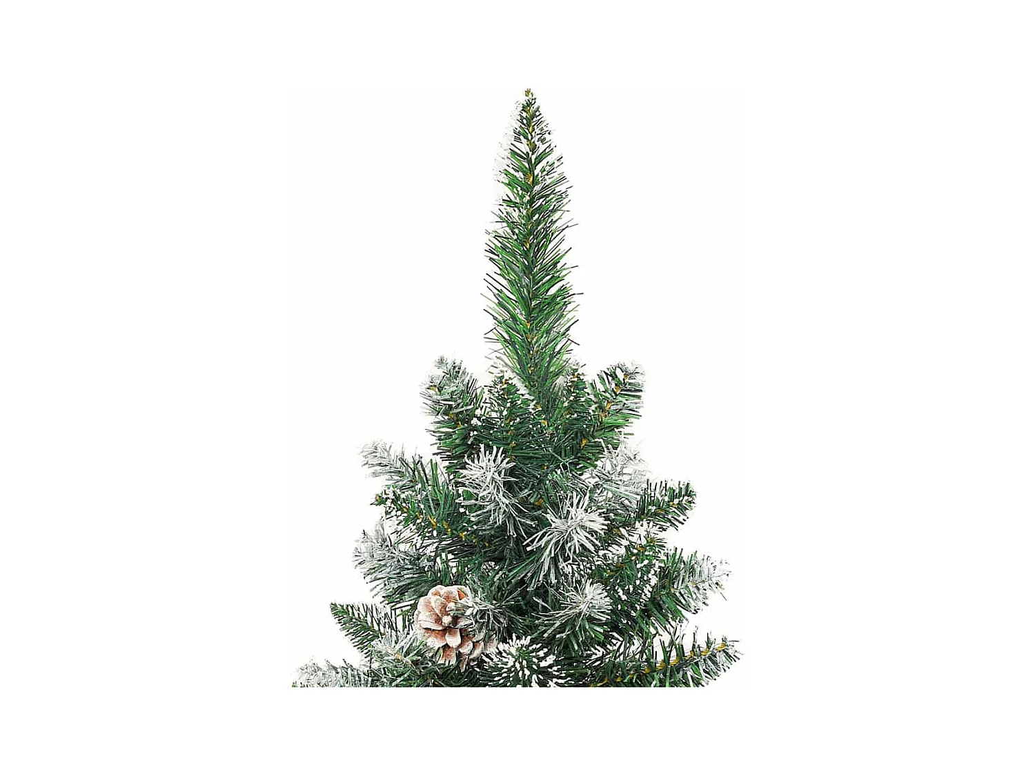 Arbre de Noël artificiel slim avec 300 LED Vert et blanc 240 cm