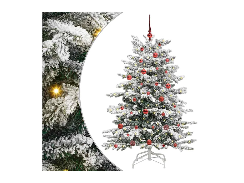 Sapin de Noël Artificiel à Branches Articulées Blanc 150 cm