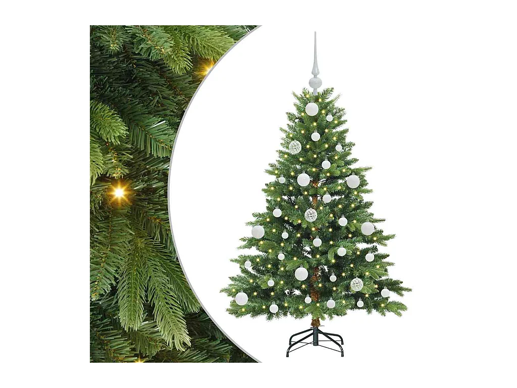 Sapin de Noël artificiel avec 150 LED Vert 120 cm PE et PVC