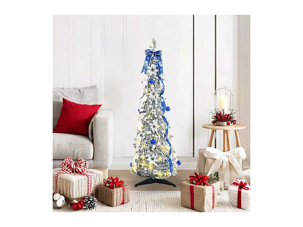 Sapin de Noël artificiel avec 50 LED Vert 120 cm PVC
