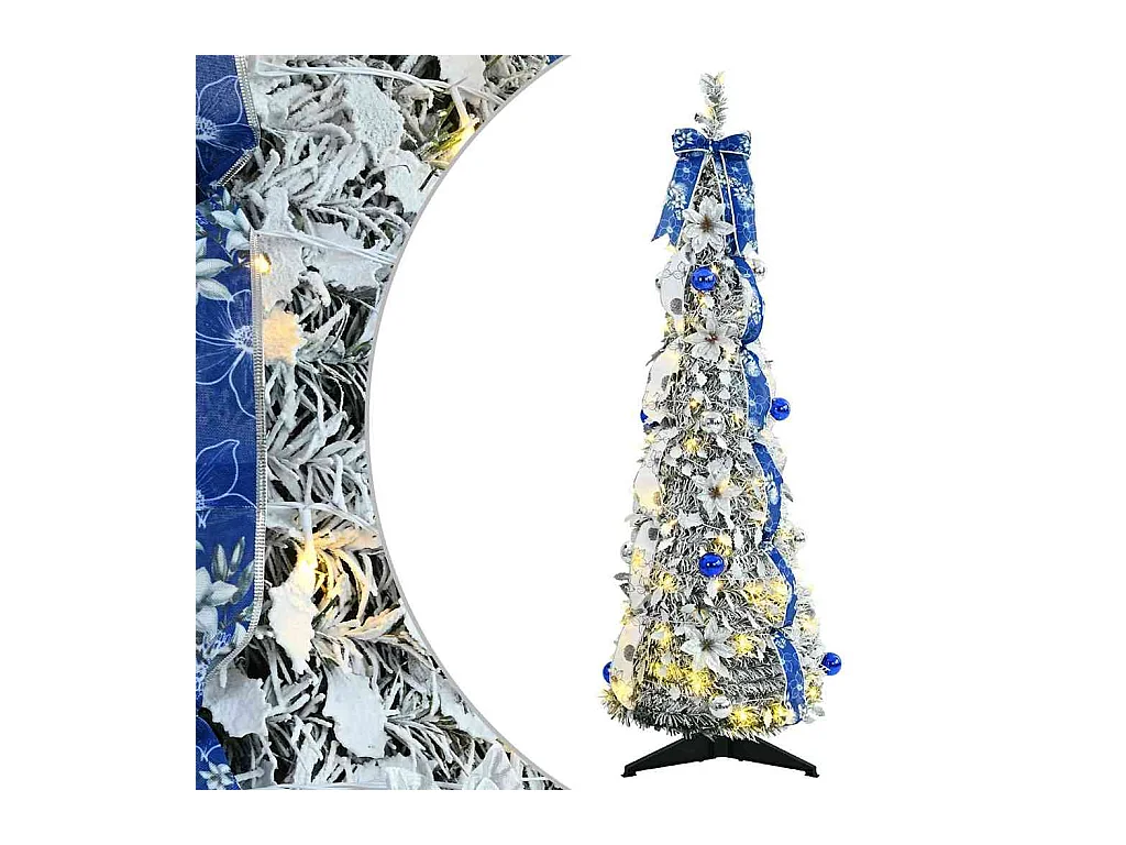 Sapin de Noël artificiel avec 50 LED Vert 120 cm PVC