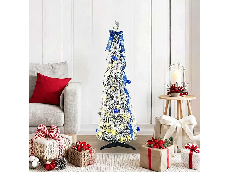 Árbol de Navidad artificial con 50 LED Verde 120 cm PVC