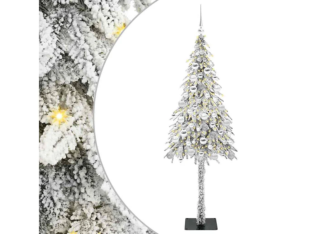 Sapin de Noël avec 300 LED Blanc 180 cm PE et Acier
