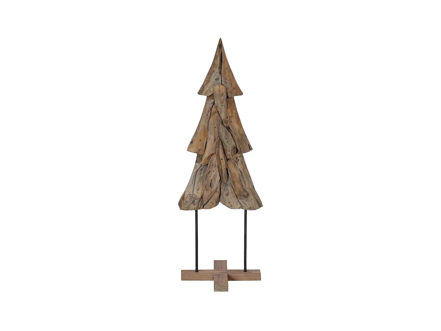 Kerstboom met standaard Bruin 120 cm Massief teakhout