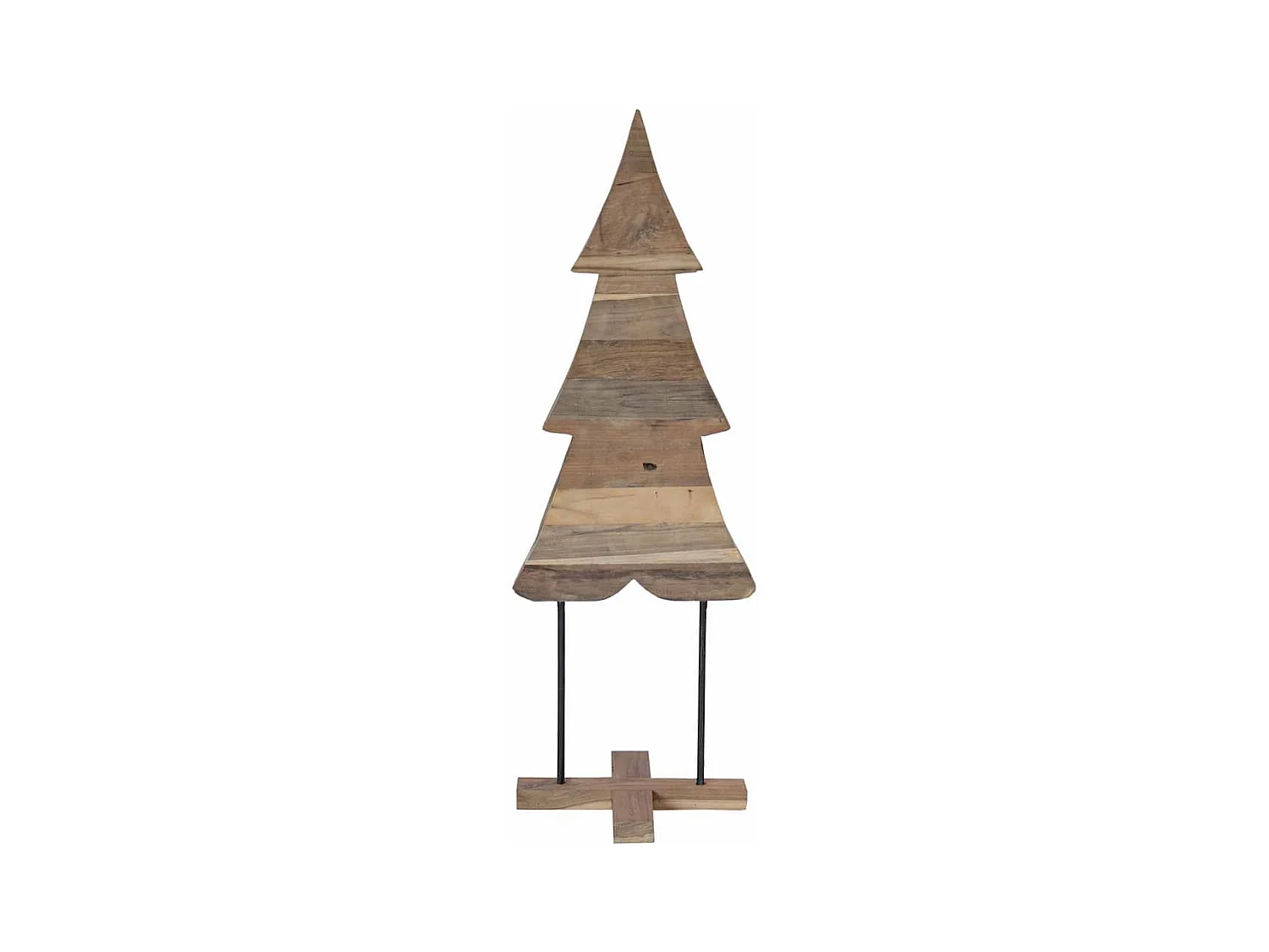 Kerstboom met standaard Bruin 120 cm Massief teakhout