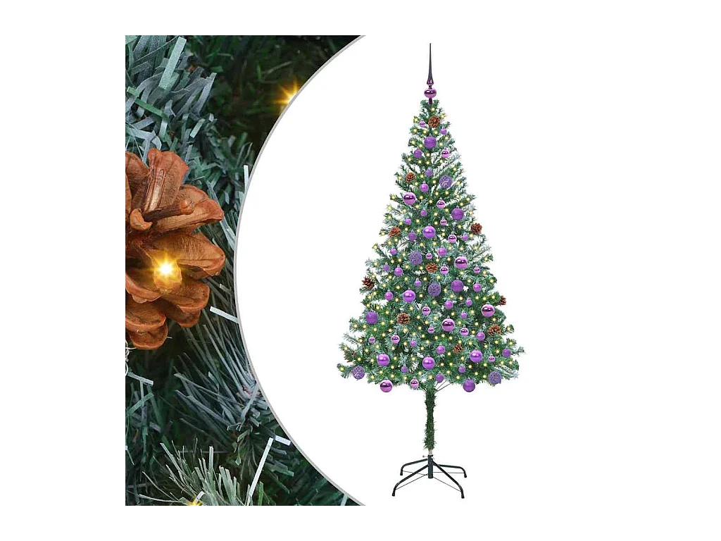 Árbol de Navidad artificial Verde 180 cm PVC y acero