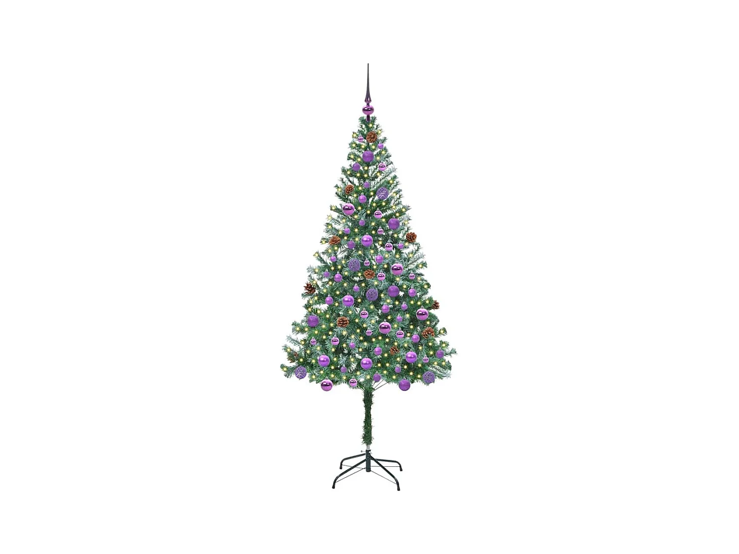 Árbol de Navidad artificial Verde 180 cm PVC y acero