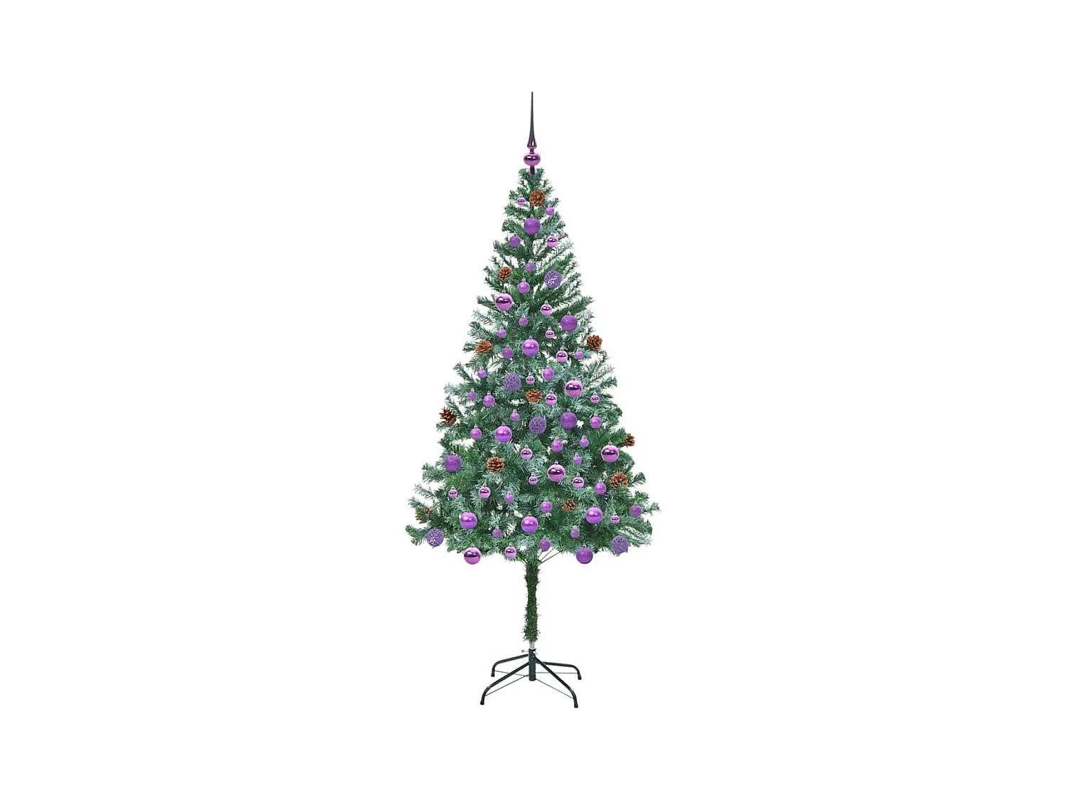 Árbol de Navidad artificial Verde 180 cm PVC y acero