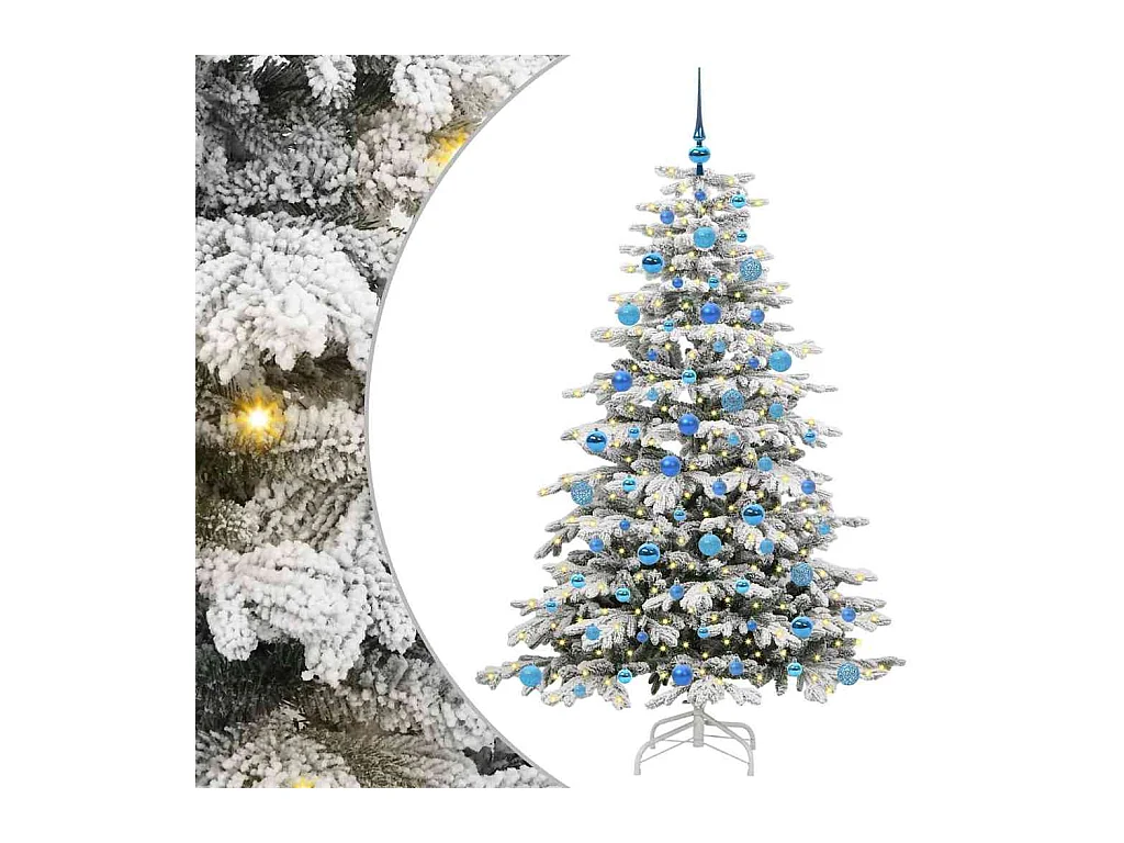 Sapin de Noël Artificiel à Branches Articulées Blanc 180 cm