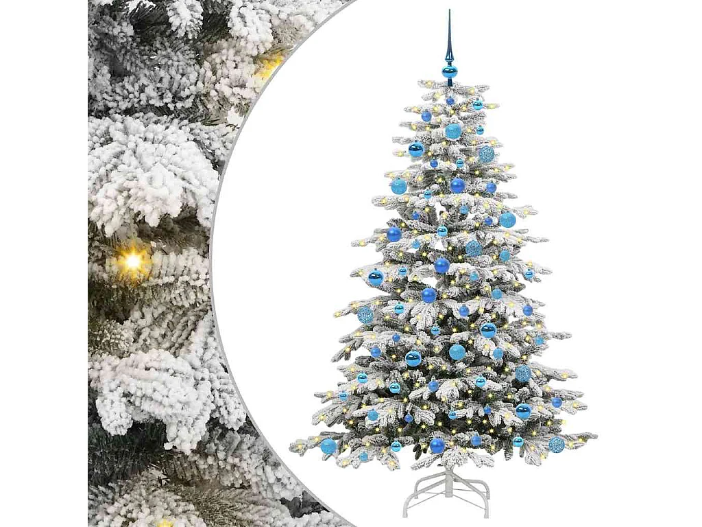 Sapin de Noël Artificiel à Branches Articulées Blanc 180 cm