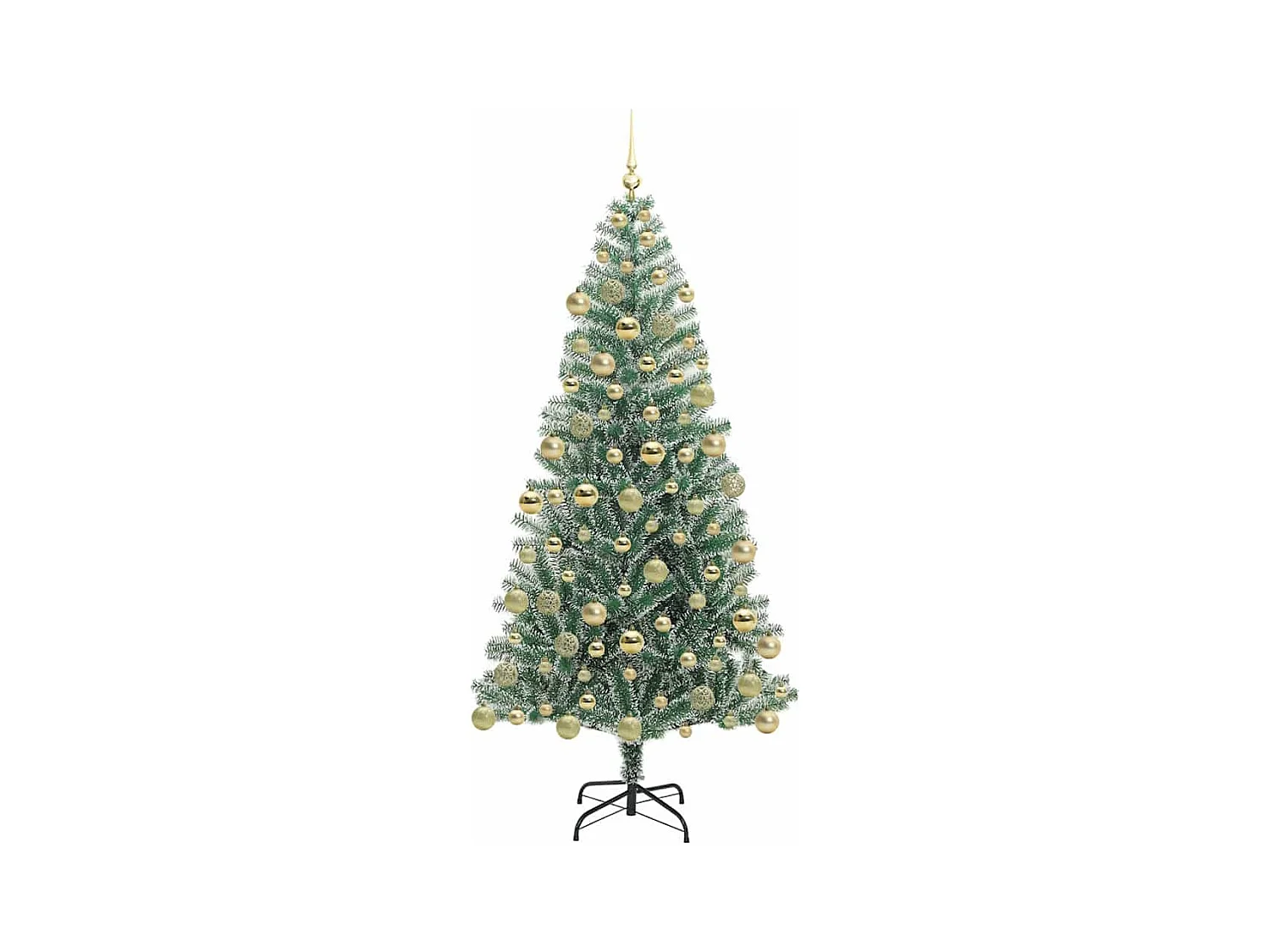 Árbol de Navidad Artificial Nevado con Luz LED Verde y 180 cm