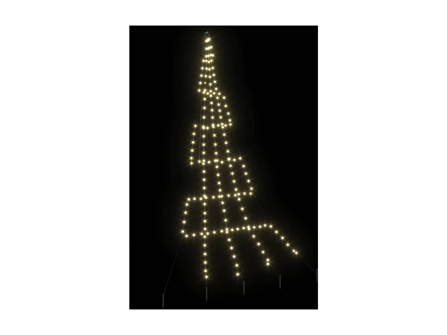 Arbre de Noël LED avec 168 LED Blanc chaud 306 cm Métal