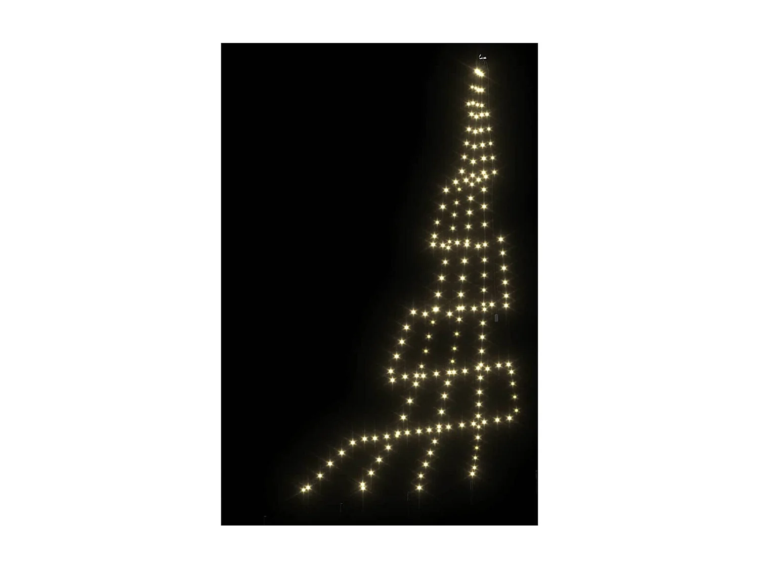 Arbre de Noël LED avec 168 LED Blanc chaud 306 cm Métal