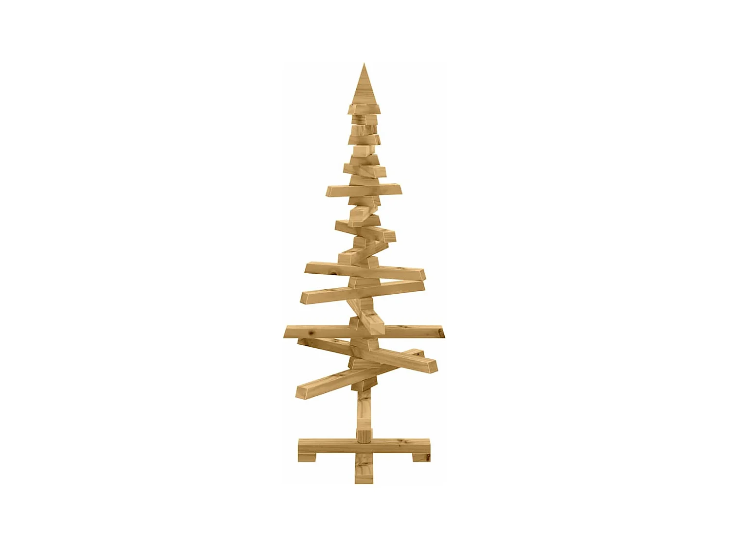 Houten kerstboom met standaard Bruin 90 cm Massief grenenhout