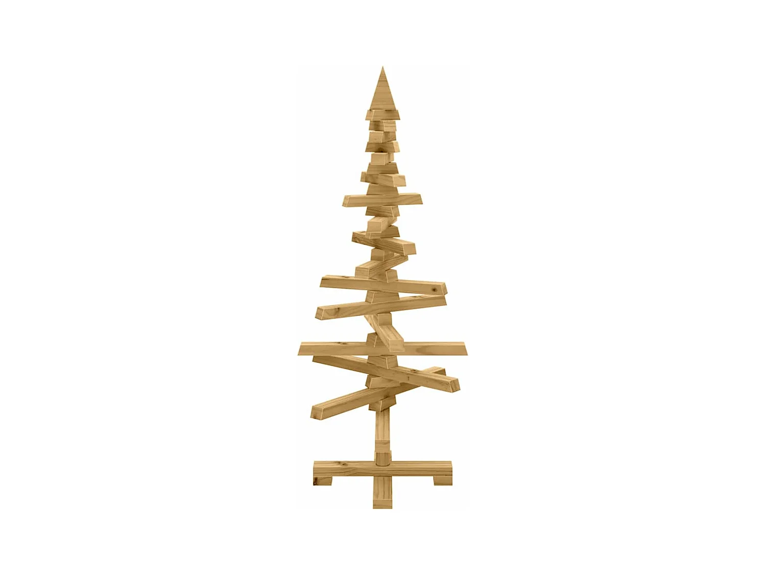 Houten kerstboom met standaard Bruin 90 cm Massief grenenhout
