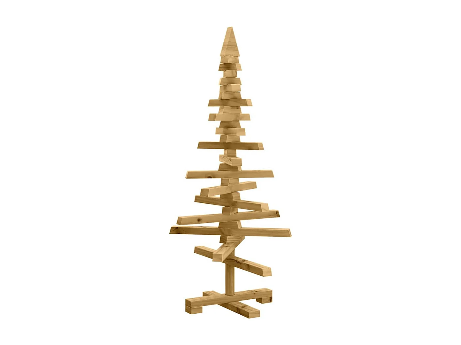 Arbre de Noël en bois Marron 90 cm Bois massif en pin