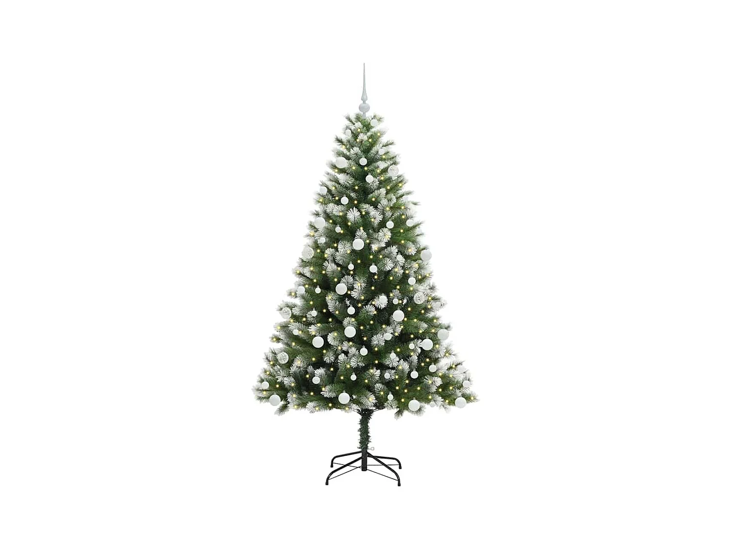 Kunstmatige scharnierende Kerstboom met gevlochten sneeuw