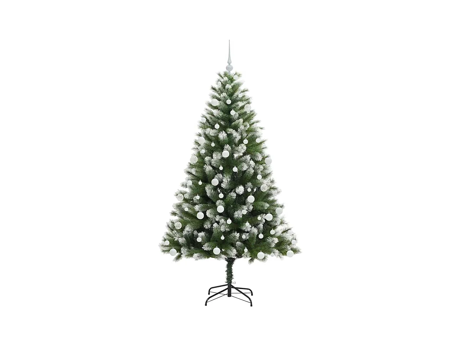 Kunstmatige scharnierende Kerstboom met gevlochten sneeuw