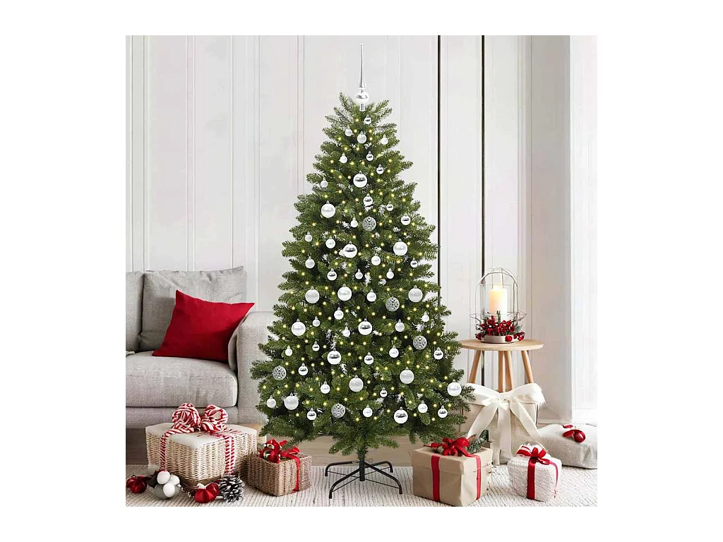 Sapin de Noël artificiel Vert 180 cm PVC et métal