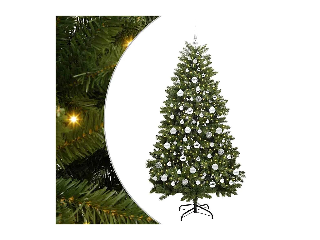 Sapin de Noël artificiel Vert 180 cm PVC et métal